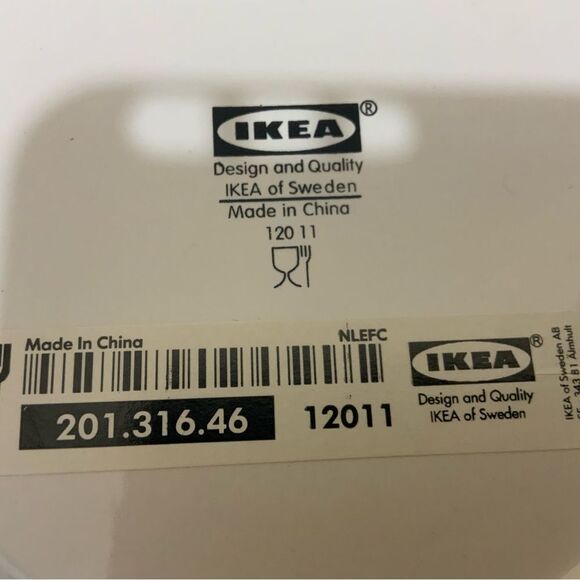 4 WHITE IKEA OF SWEDEN SALAD  PLATES 12011 SOLID DESIGN 8.25  INCHES B7 - Picture 4 of 5